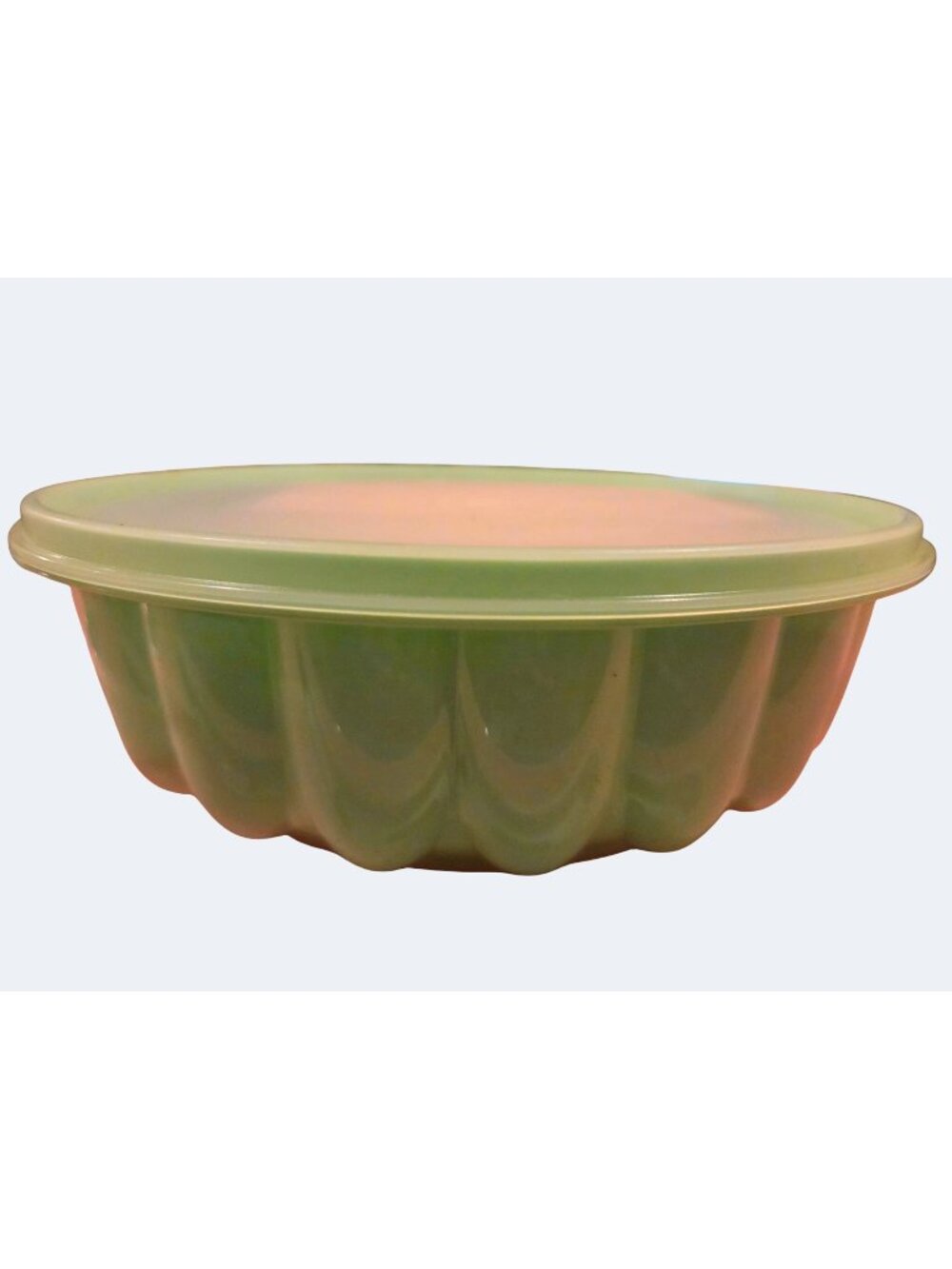 Tupperware Green Jello Mold Lid Inserts Vintage Kitchen Storage NOS